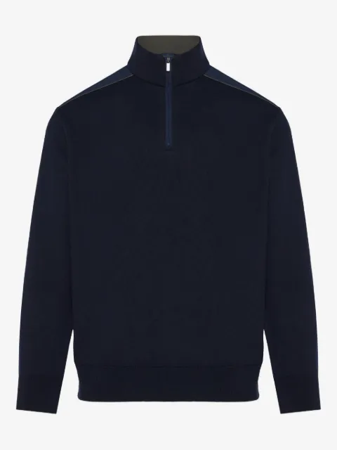 Paul & Shark half-zip panelled sweater
