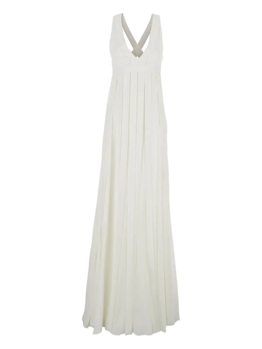 Giovanni Bedin Pearl-embellished Pleated Dress In Neutral
