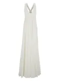 Giovanni Bedin pearl-embellished pleated dress - White