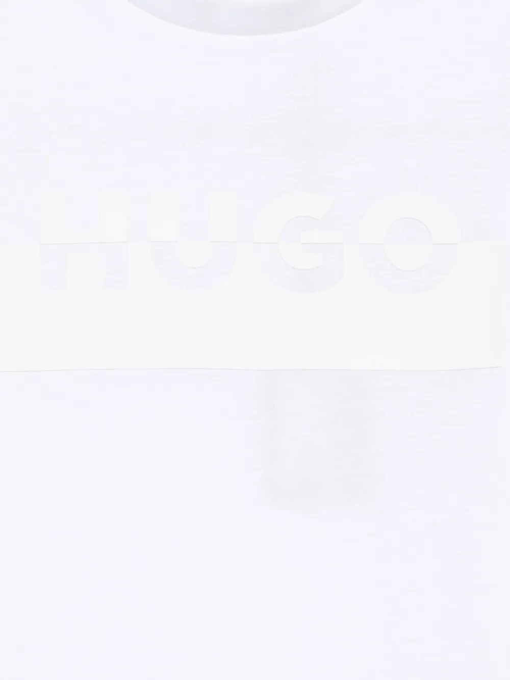 HUGO KIDS Katoenen T-shirt met logoprint Wit