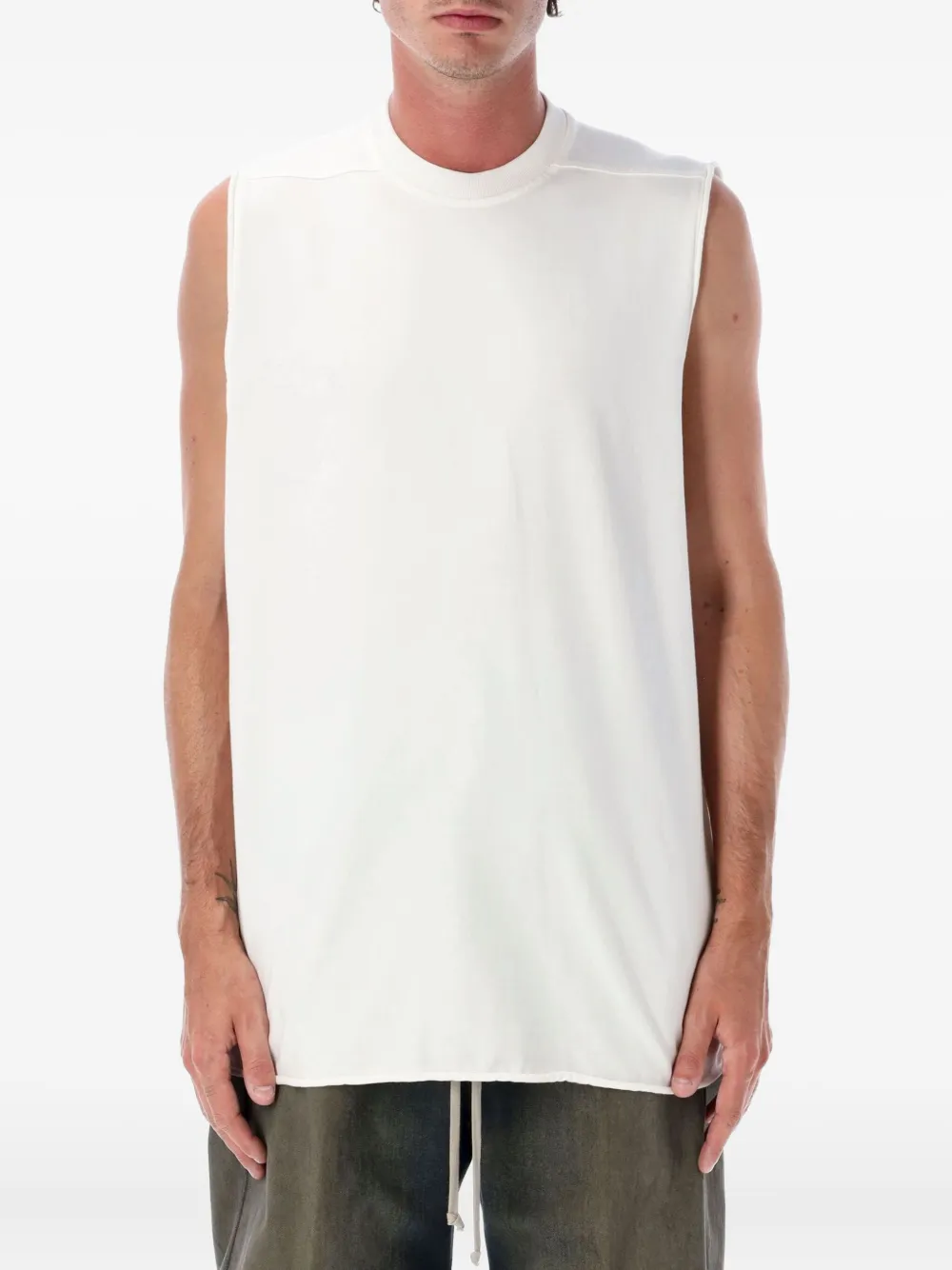 Rick Owens Cotton Sleeveless Top In White