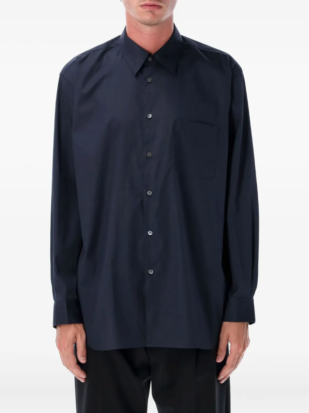 Comme Des Garçons Shirt pocket long-sleeve shirt Blauw
