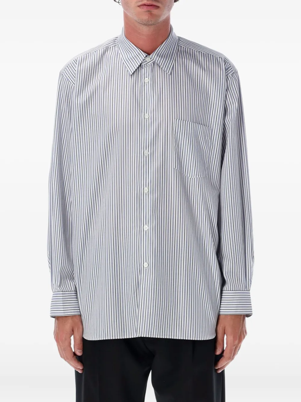 Comme Des Garçons Shirt stripe long-sleeve shirt Blauw