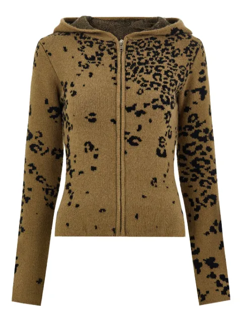 Protémoa cheetah-print zip-up hoodie