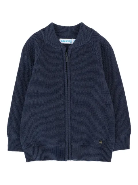 Mayoral zip-front knitted cardigan