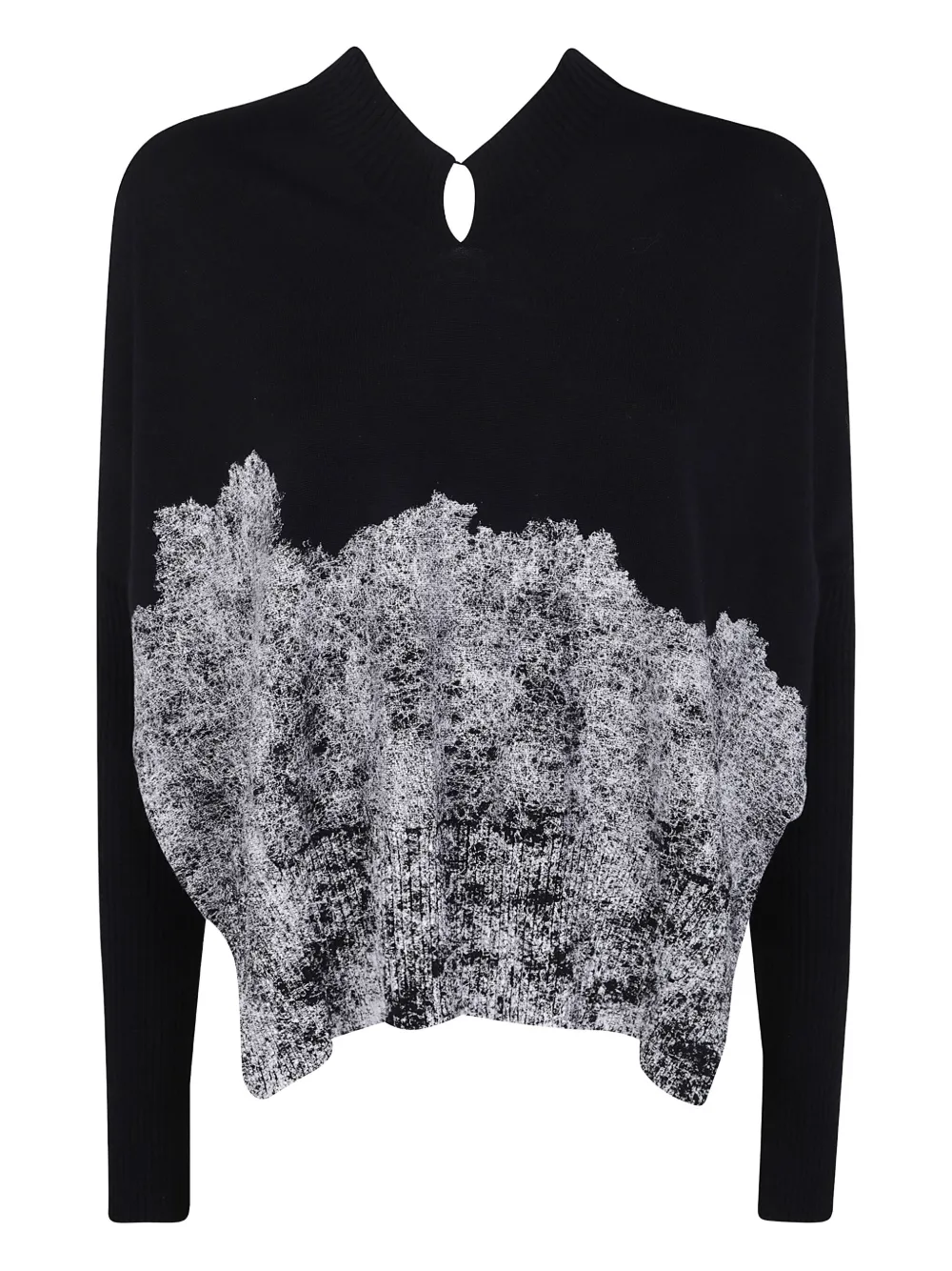 PierAntonioGaspari keyhole-neckline wool sweater | Black | Image 1