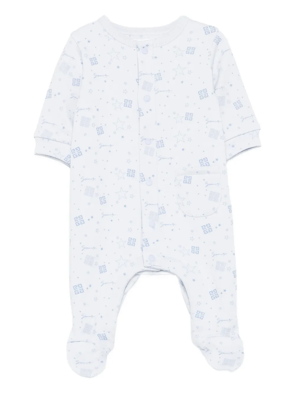 Givenchy Star Logo-print Babygrow In White