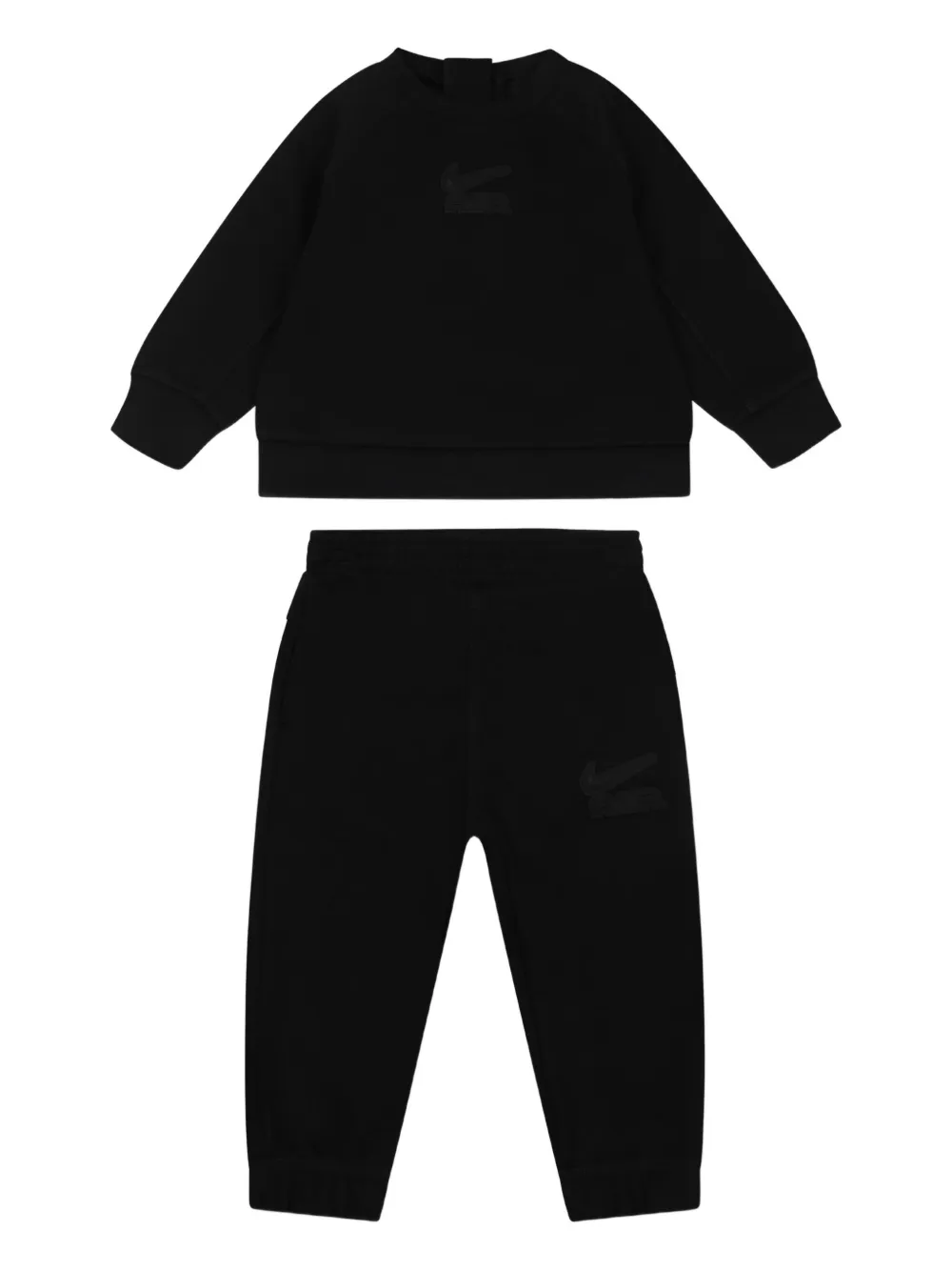 Nike Kids logo-embroidered tracksuit Zwart