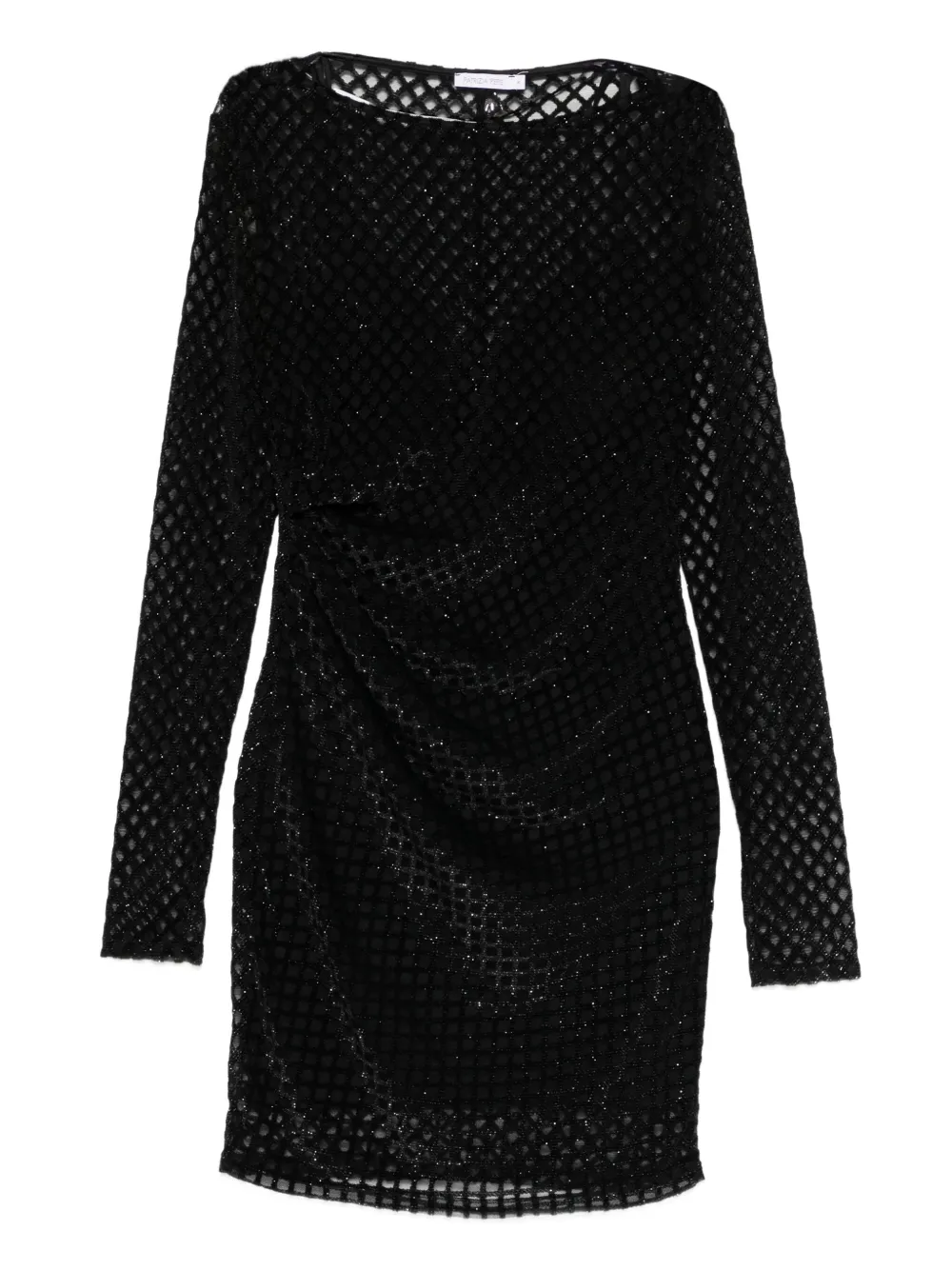 Patrizia Pepe Jurk met lange mouwen en glitter Zwart