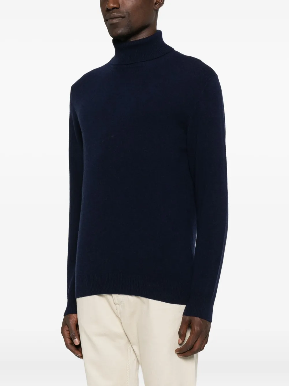 Daniele Fiesoli Turtleneck Wool-blend Sweater In Blue