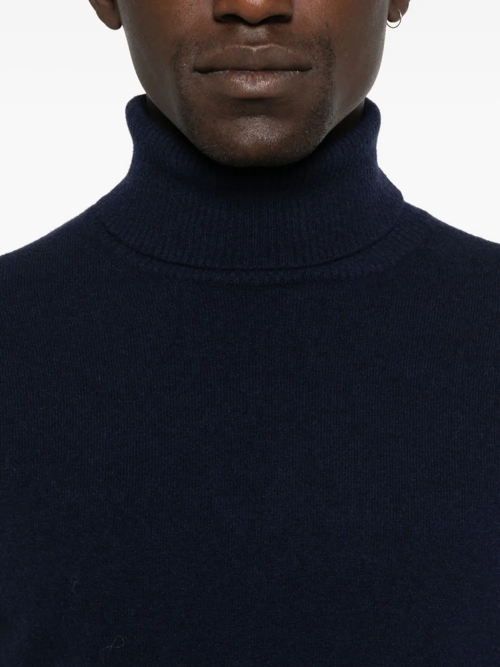 Daniele Fiesoli Turtleneck Wool-blend Sweater In Blue