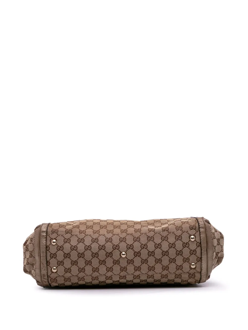 Pre-owned Gucci 2016-2025 Gg Canvas Bella Satchel In Brown