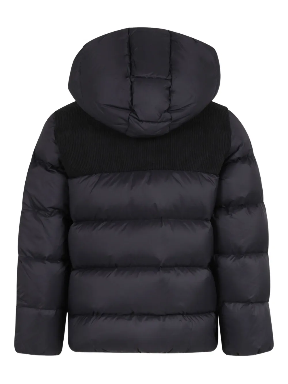 Colmar Kids hooded ribbed-panel puffer jacket Zwart