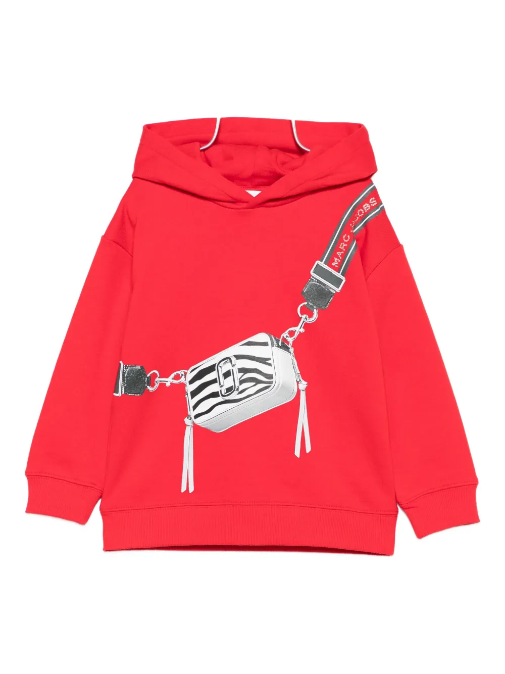Marc Jacobs Kids' Bag-print Hooded Top In Red