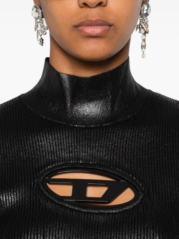 Diesel ハイネック リブトップ | ブラック | FARFETCH JP