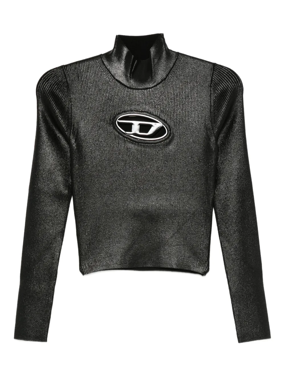 Diesel Top met hoge hals Zwart