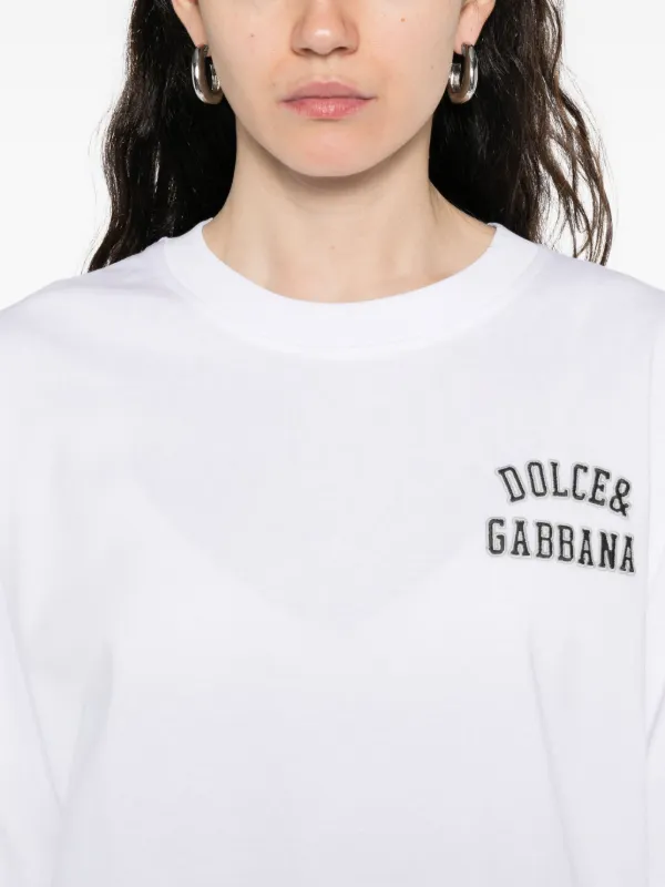 Dolce & Gabbana Camiseta Com Logo | Branco | FARFETCH BR