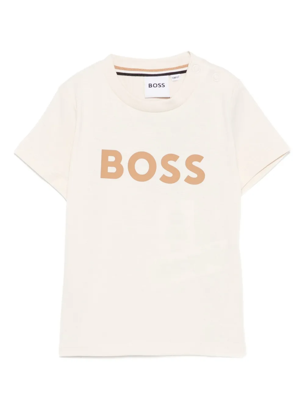 BOSS T-shirt met logoprint Beige