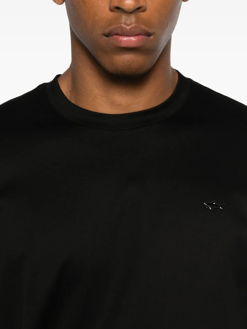 Paul & Shark Embroidered Logo T-shirt In Black