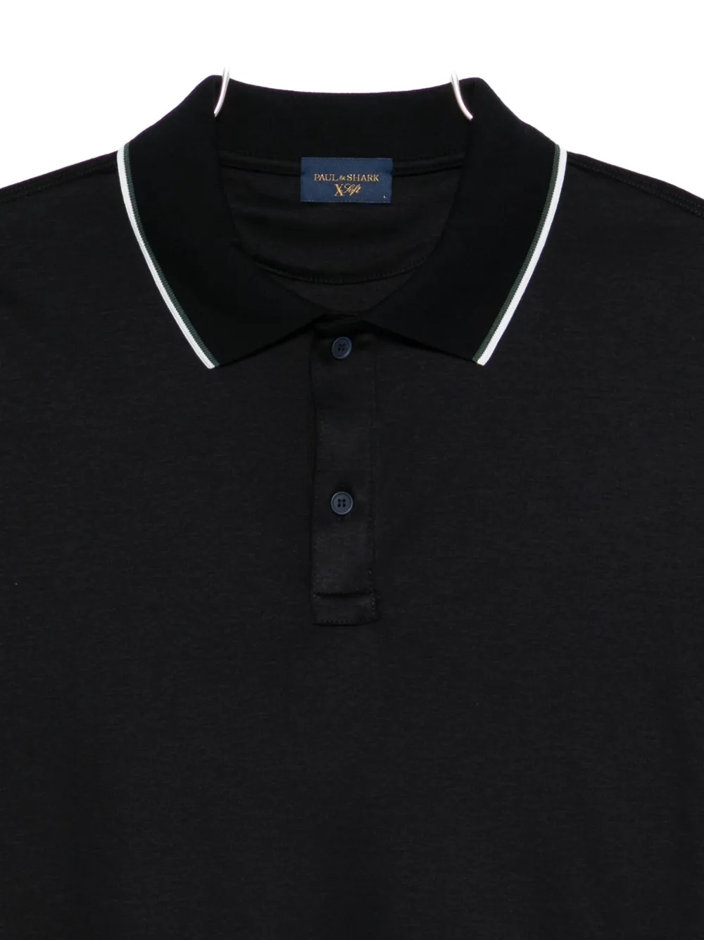 Paul & Shark Tipped-collar Polo Shirt In Black