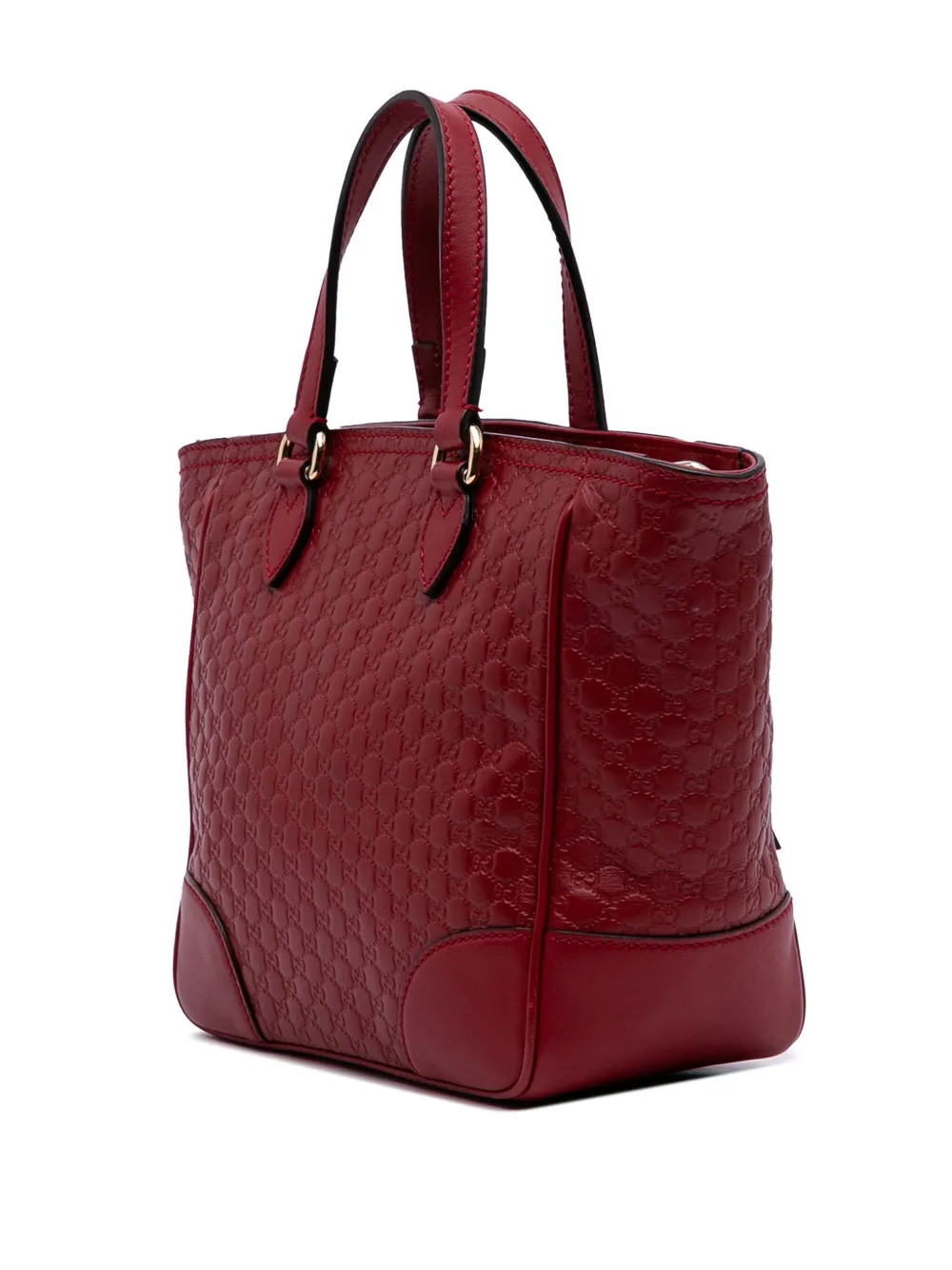 Pre-owned Gucci 2016-2025 Small Microssima Bree Satchel In Red