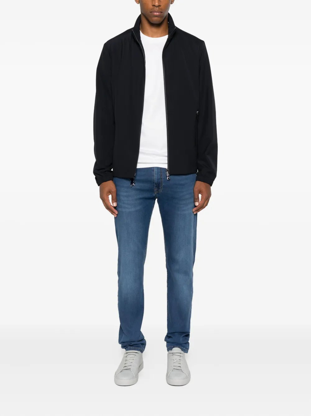 Paul & Shark Zip-fastening Pocket Jacket In Black