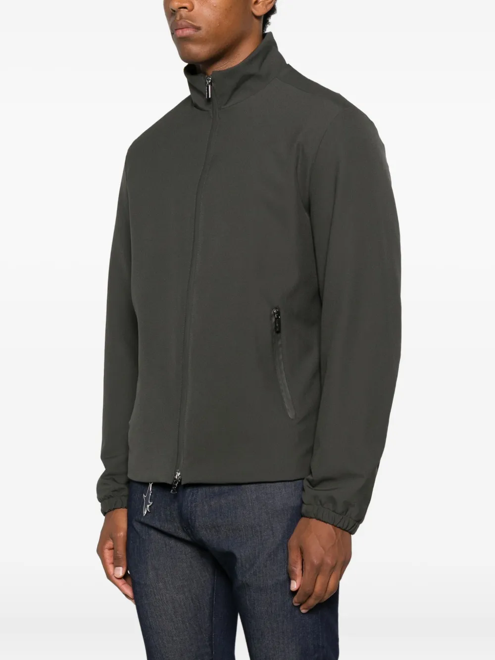 Paul & Shark Zip-front Pocket Jacket In Black