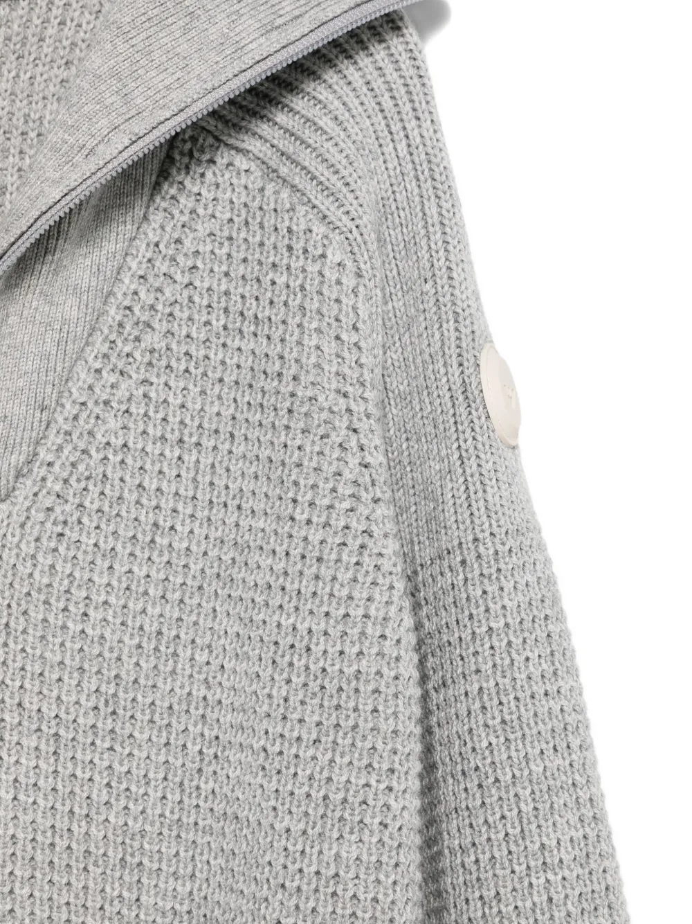 Emporio Armani Kids Geribbelde trui met rits Grijs