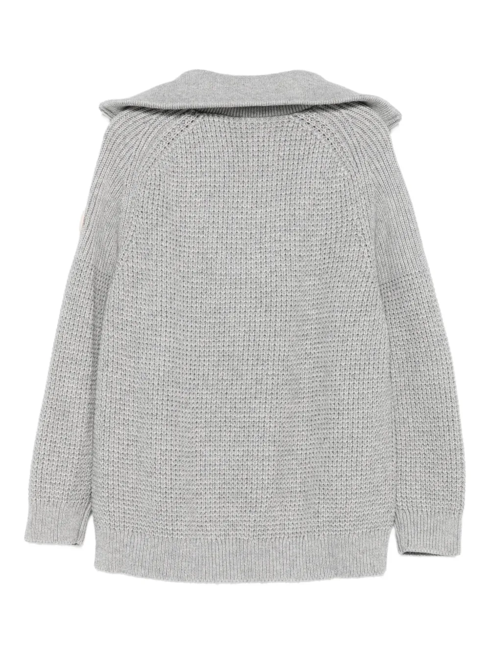 Emporio Armani Kids Geribbelde trui met rits Grijs