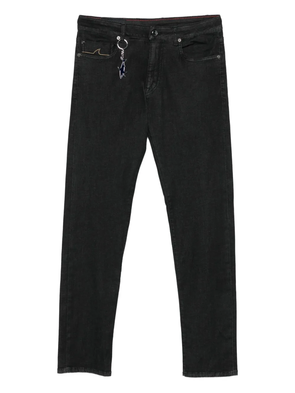 Paul & Shark Embroidered Star-charm Jeans In Black