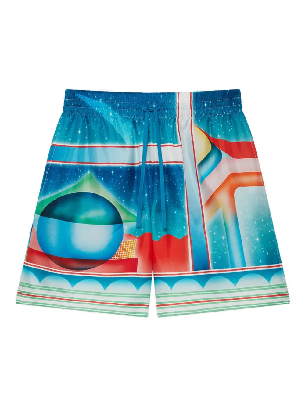 Casablanca Galaxy Court shorts - ブルー Casablanca Galaxy Court shorts - ブルー