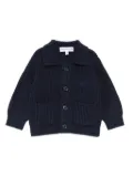Emporio Armani Kids ribbed patch-pocket cardigan - Blue
