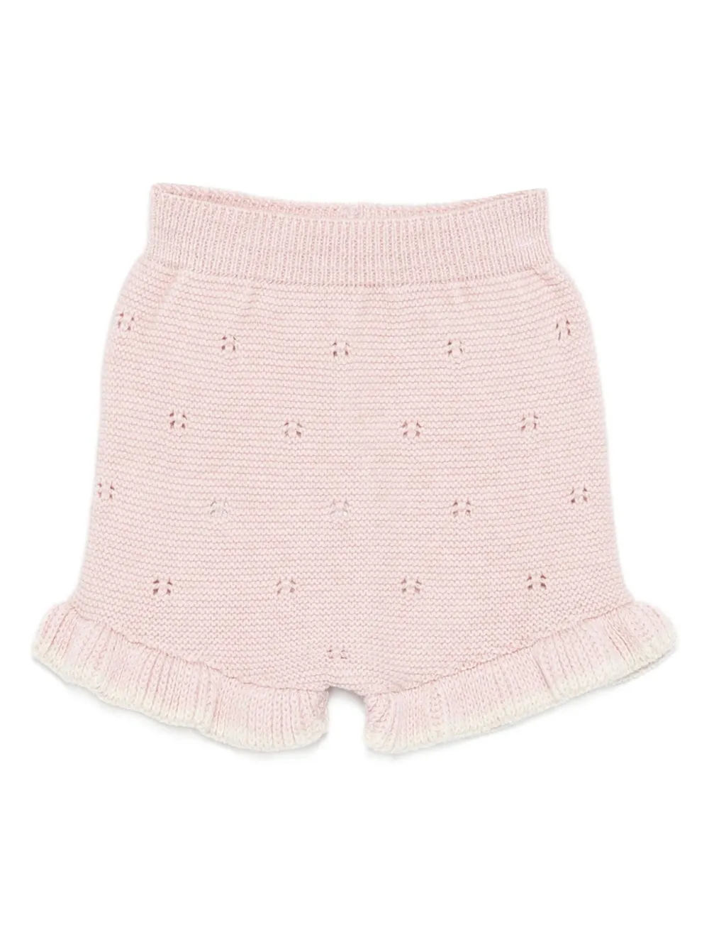 Paz Rodriguez eyelet-detail ruffled shorts - ピンク Paz Rodriguez eyelet-detail ruffled shorts - ピンク