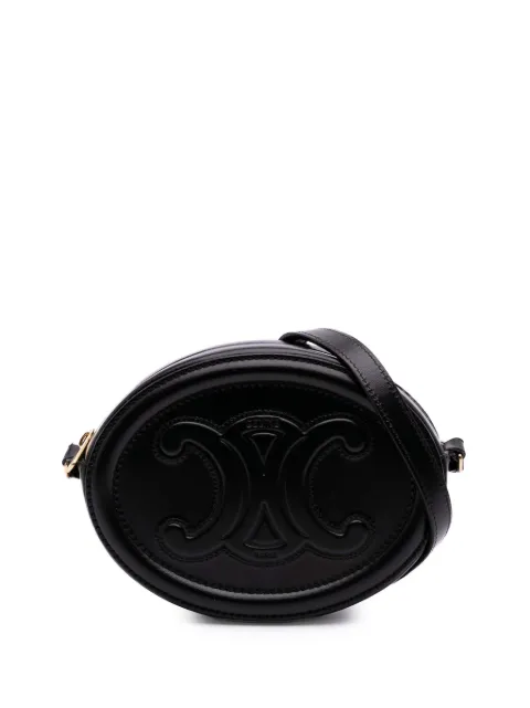 Céline Pre-Owned 2021 Small Calfskin Cuir Triomphe Oval crossbody bag