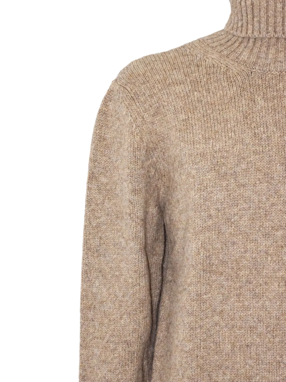 Eleventy turtleneck ribbed-trim sweater Beige