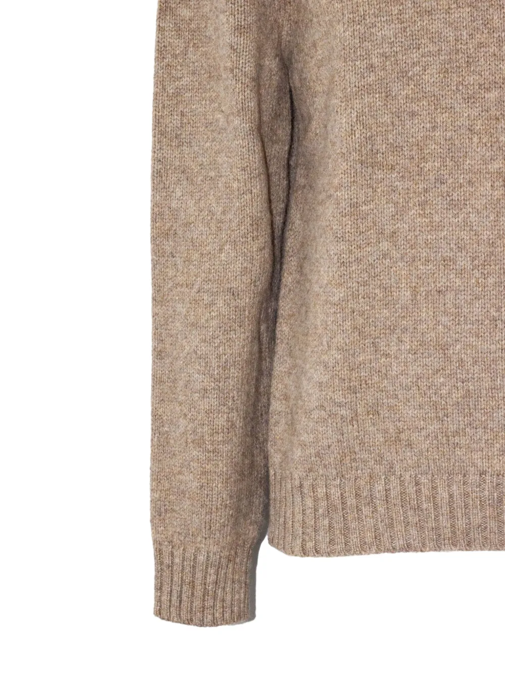 Eleventy turtleneck ribbed-trim sweater Beige