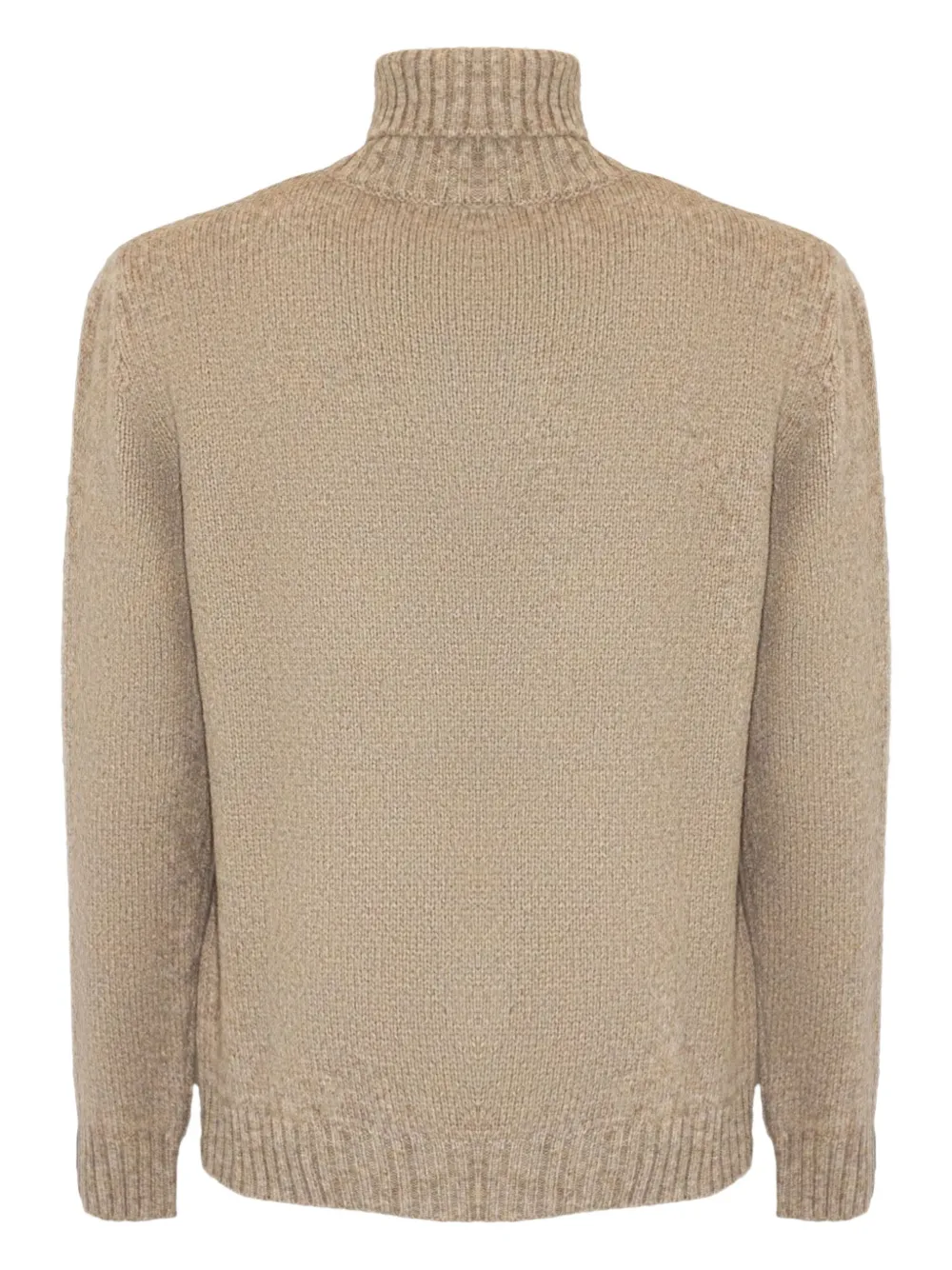 Eleventy turtleneck ribbed-trim sweater Beige