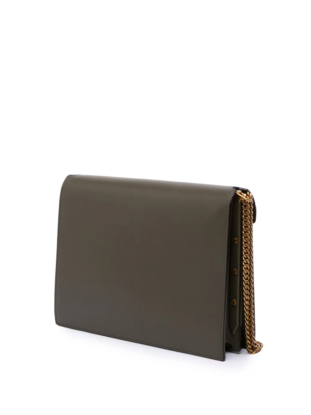 Pre-owned Saint Laurent 2019 Suede And Calfskin Monogram Cassandra Clasp Bag Shoulder Bag In Brown