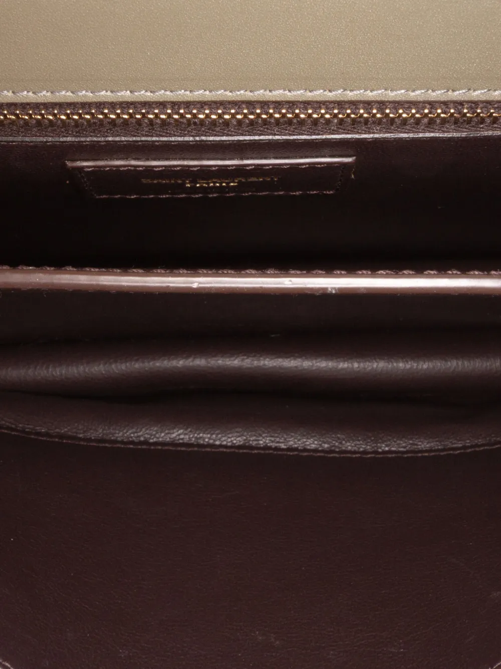 Pre-owned Saint Laurent 2019 Suede And Calfskin Monogram Cassandra Clasp Bag Shoulder Bag In Brown