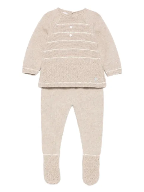 Paz Rodriguez knitted striped trousers set