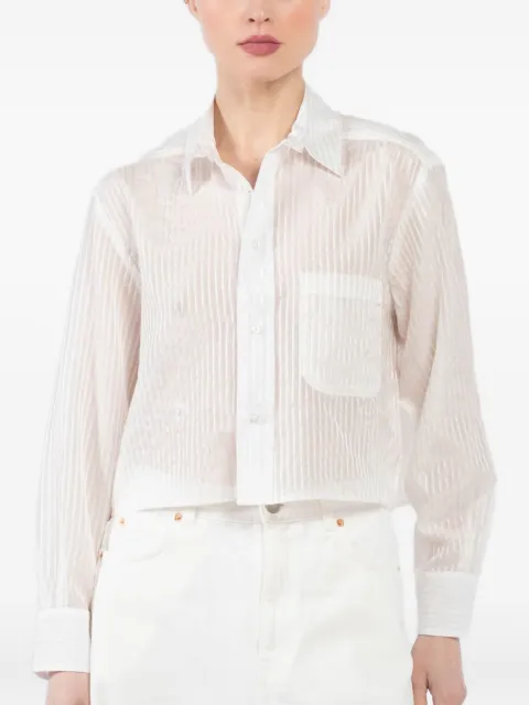 CISSA sheer stripe shirt