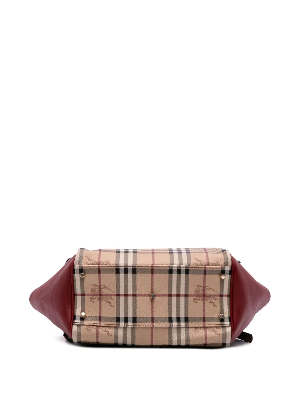 Pre-owned Burberry 2000-2017 Haymarket Check Coated Canvas Canterbury Tote Bag In Brown