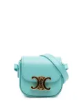 Celine Pre-Owned 2021 Leather Triomphe AirPods Case with Strap crossbody bag - Blue