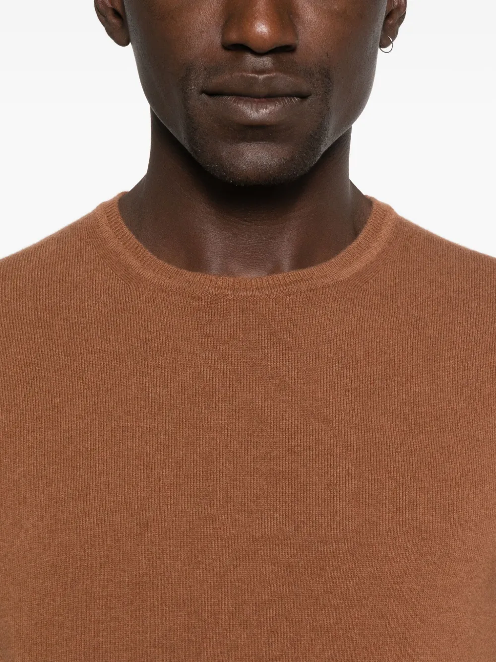 Daniele Fiesoli Round-neck Wool Sweater In Brown