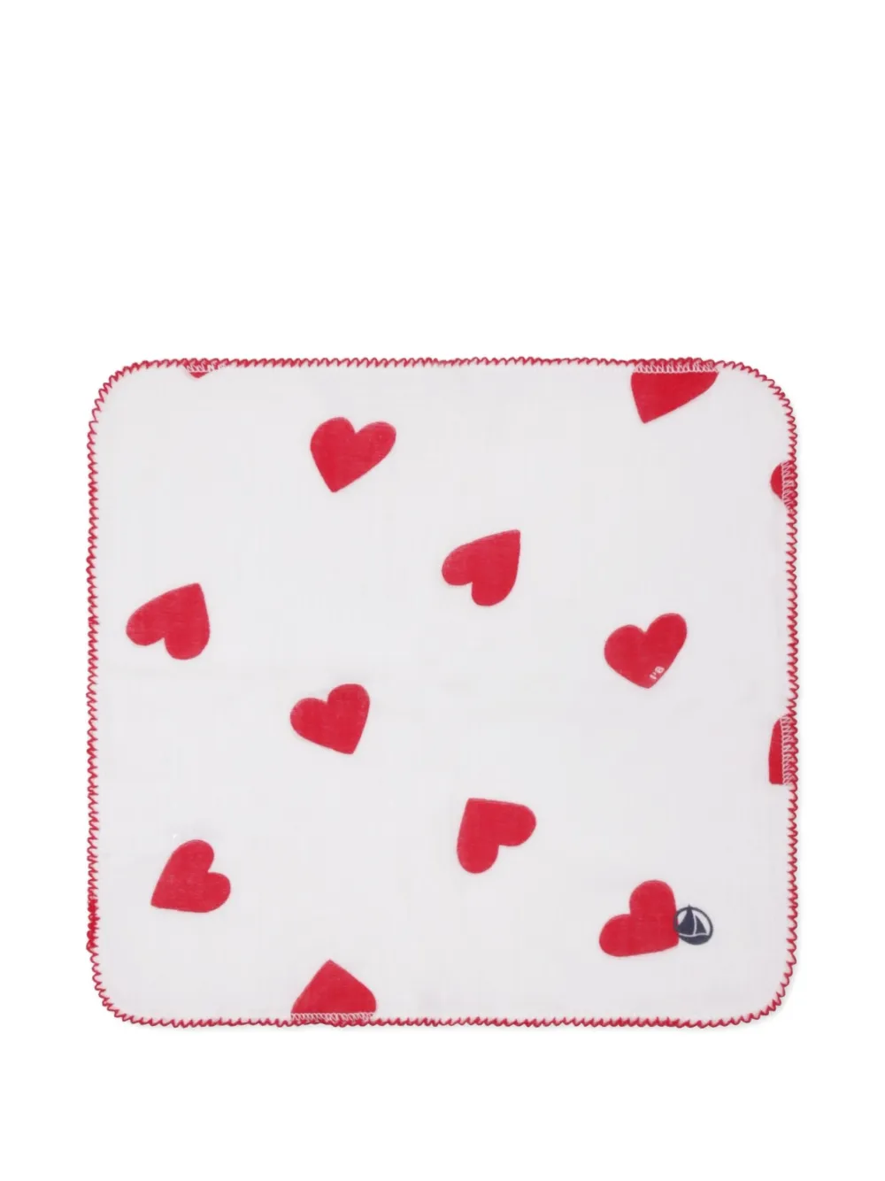 Petit Bateau heart-print striped muslin hankies (pack of two) | Comforters and Dou Dous | Image 2