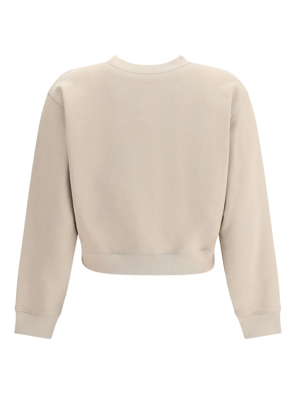 Maison Kitsuné Lady Fox-embroidered sweatshirt Beige