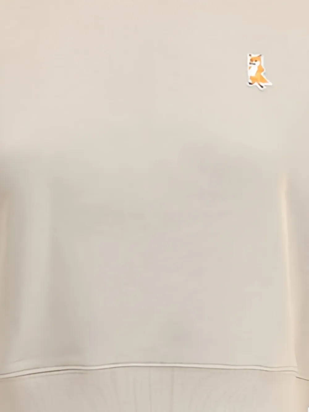 Maison Kitsuné Lady Fox-embroidered sweatshirt Beige