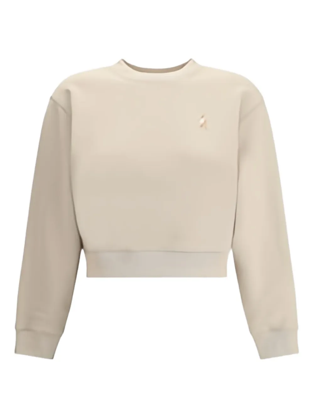 Maison Kitsuné Lady Fox-embroidered sweatshirt Beige