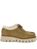 Pedro Garcia lace-up shearling sneakers - Brown