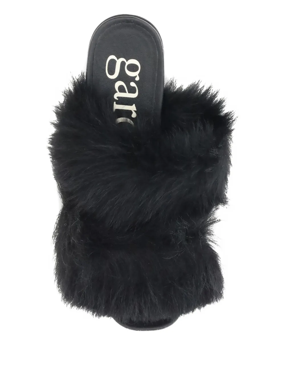 Pedro Garcia 65mm Fur-trimmed Heeled Sandals In Black
